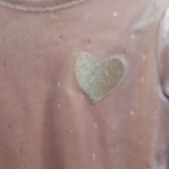PL Baby 24m blush velour long sleeve top, heart applique excellent condition - Picture 2 of 7